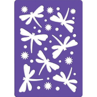 Трафарет д/тиснения "СТРЕКОЗЫ" A4 ПВХ арт.FD090031 C34983