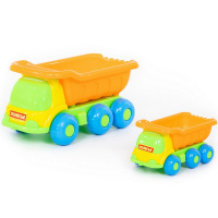 Набор д/песка №266 (самосвал "Кеша" + Самосвал "Яша") 28,2x15,1x15см 4281