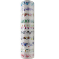 Клейкая лента бумажная 15мм х 3м с узорами, цвет ассорти Y9270-19