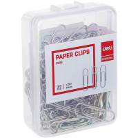 Скрепки 29мм 100шт металлические, в пластиковой коробке E0025