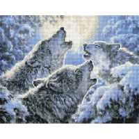 Алмазная мозаика на подрамнике 40х50см "Зов луны" полная выкладка VА354