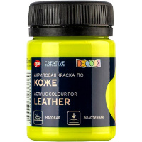 Краска акриловая по коже 50мл лайм банка Декола 26128734