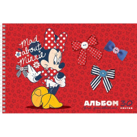 Альбом для рисования А4 30л "Микки и Минни Маус" на спирали перфорация на отрыв 5 дизайнов 062236