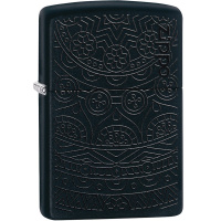 Зажигалка "Tone on Tone Design" 38x13x57мм латунь/сталь, чёрная, матовая 29989/57974