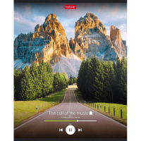 Тетрадь А5 96л клетка "Музыка зовет" на скобе 5 дизайнов 96Т5В1/075202