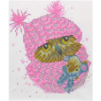 Алмазная мозаика 21х25см "Сова" частичная выкладка JA20504