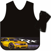 Фартук-накидка для труда "Yellow car" 56,8х40,5см с нарукавниками, печать на кармане ФН-1