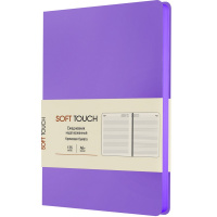Ежедневник недатированный А6+ "Soft Touch. Сумерки" 272стр. искусственная кожа, ляссе