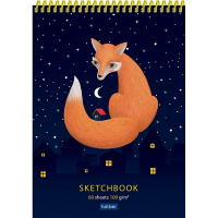 Скетчбук А5 14,5х21см 60л 100г/м2 "Звездные мечтатели" спираль, пластиковая обложка 075982