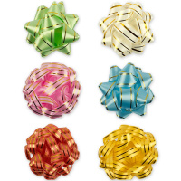 Бант-звезда 7,6см, матовый 6 цветов BOWS-7.6MS/30