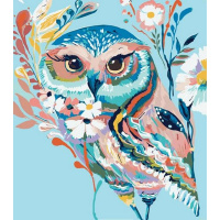 Алмазная мозаика 21х25см "Сова" частичная выкладка JA20384