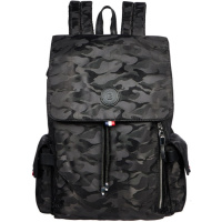 Рюкзак 37х28х17см, 780гр, 2 отделения, 4 кармана, USB разъем, паттерн с блеском, черный ВР89819