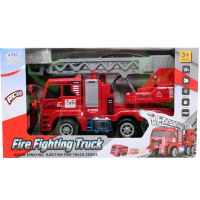 Машина р/у "Пожарная" 22х7х11см с аккумулятором, пластик (свет, звук, брызгает водой) LT390639