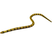 Змея 70х2см гибкая, дерево, желтая Y10318-24