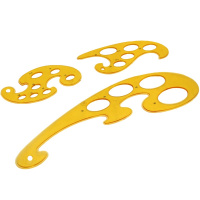 Набор лекал 3шт/уп пластик (14см/16,5см/32см) Y9313-19