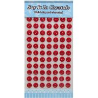 Наклейки Пуговицы d= 10мм 24*12*0,5см красные Y4150-16