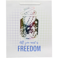 Пакет подарочный "Всё что тебе нужно - это..." 26х32х12см 4 вида 2050-1