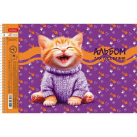 Альбом для рисования А4 40л "Мы-котики!" на спирали, перфорация на отрыв, 4 дизайна 091537