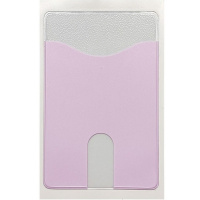 Самоклеящийся карман 65х98мм лавандовый, на чехол телефона, для двух карт, пвх 2969.С.300-131