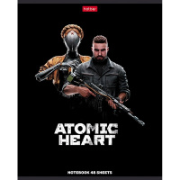 Тетрадь А5 48л клетка "Atomic Heart №1" на скобе 5 дизайнов 48Т5В1/084375