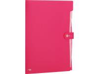 Папка на кнопке 8 отделений "Rio" А4 0,6мм розовый EB40102