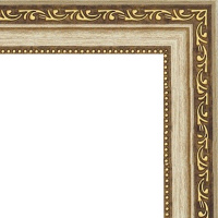 Рамка 20х20см светло-коричневая/золото 34мм