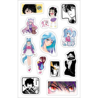 Наклейки "Аниме" А5 15х23,5см 4 листа в пакете с европодвесом 4Н5н/084829