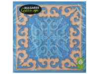 Салфетка 33х33мм 1шт Казахский орнамент трехслойная 1001910