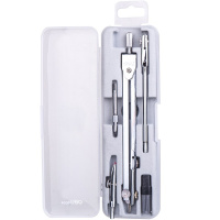 Готовальня 5 предметов (циркуль+вставка, рейсфедер, удлинитель, грифели) E8604