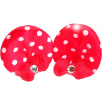 Заколка д/волос "Ушки" 3цв. 2шт/уп. металл+ткань 10*5*2см Y4104-16