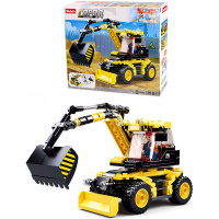 Конструктор "Город. Экскаватор" 196 деталей 25х28х5,5см пластик (1 фигурка) M38-B0805