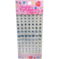 Наклейки Стразы 20х10см 4 размера, 5 цветов Y7221-18