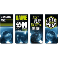 Набор закладок магнитных "Football Time" 4шт. 25х56,6мм 8065406