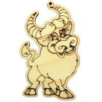 Подвеска "Бык" 9см фанера 3мм 270016