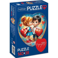 Пазлы 140+38 эл. "Premium. Два сердца. Нежный возраст" А4 4 картинки в 1 коробке 094590