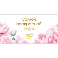Конверт для денег "Самой прекрасной паре" 168х84мм 075.391