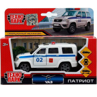Машина "УАЗ Patriot Полиция" белая, инерционная, металл 12см (открывающиеся двери) SB-17-81-UP-P-WB