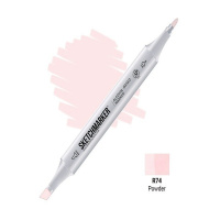 Маркер спиртовой двухсторонний "Sketchmarker" пудра SM-R74