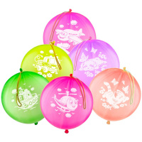 Шар воздушный Панч бол 43см Флюорисцентный с рисунком, ассорти СР6044671
