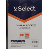 Папка 20 вкладышей А4 полипропилен 40мкм 2 кармана на обложках, прозрачная VS195114