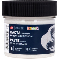 Паста акриловая рельефная 100мл с песком Декола 5827977