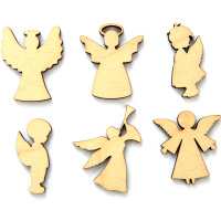 Набор миниатюр "Ангелочек" 2,5-4,5см 6шт фанера 3мм