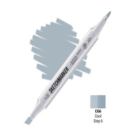 Маркер спиртовой двухсторонний "Sketchmarker" прохладный серый 6 SM-CG6