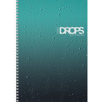 Тетрадь А4 80л линия "Drops" на гребне перфорация на отрыв глянцевая ламинация 2 дизайна 088871