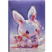 Бизнес-блокнот А6 96л "Зайки" линия, 7БЦ, цветной срез, поролон, 4 вида Y10701-24