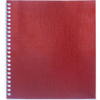 Тетрадь А5 48л клетка красный бумвинил металлик на спирали 48Т5бвВ1гр/063470