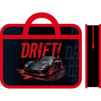 Папка с ручками 33х26х7,5см "Drift on" пластик ПМ-А4-25
