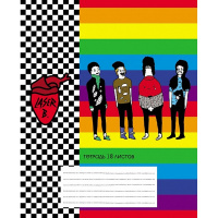 Тетрадь А5 18л клетка "Лазер Би" на скобе 5 дизайнов 18Т5В1/072724