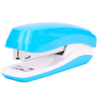 Степлер №24/6,26/6 15л глубина 60мм, пластик голубой/белый E0350
