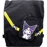 Сумка "Happy day" 37х32см 1 отделение, 1 карман, текстиль, черная BX23176